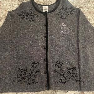 Vintage Disney Store Mickey Mouse Women’s Large Dark Grey Sweater